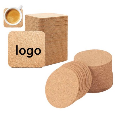 Square Natural Cork Coasters