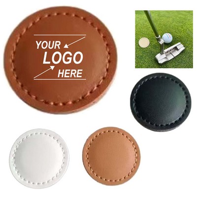 Leather Magnetic Golf Ball Label