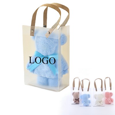 Creative Bear Shaped Towel with Gift Bag