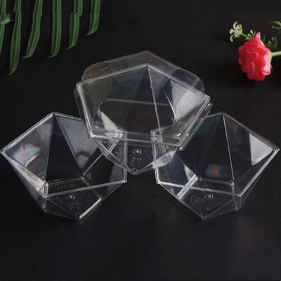 Plastic Star Shaped Mousse Cup Transparent Container for Pudding Ice Cream Yogurt Jelly
