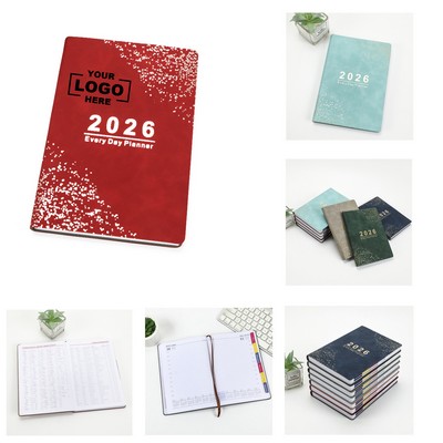 2026 A5 Daily Planner - Thermo PU Leather English Business Diary