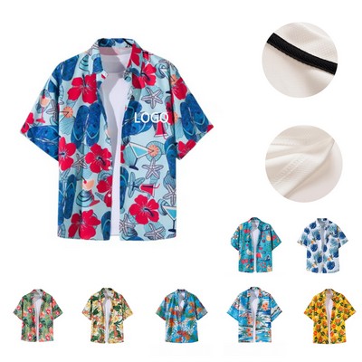 Custom Hawaiian Beach Short Sleeve Men Shirts