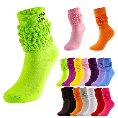 Mid-Calf / Crew-Length Scrunch Socks