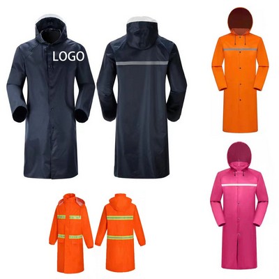 Outdoor Hiking Reflective Long Rain Jacket