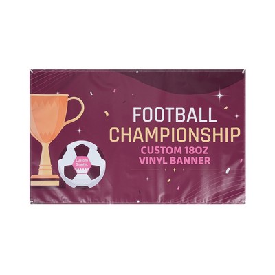Full Color 3' X 5' 18Oz. Vinyl Banner With Grommets