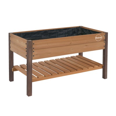 Miracle Gro 2' x 4' Wooden Raised Planter w/Shelf