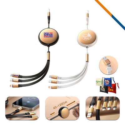 FlexZip 5in1 15W Retractable Fast Charging Cable