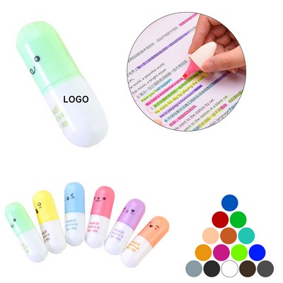 Mini Pill Shaped Highlighter Pens