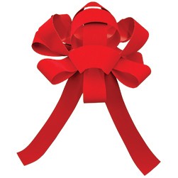 30" Red Velvet Car Bow