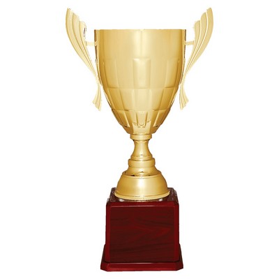 Metal Cup Trophy on Rosewood Royal Piano Finish Base - ACU20