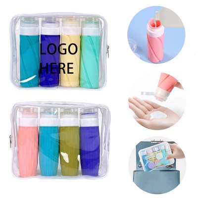 3 OZ. Silicone Squeezable Toiletry Container Set