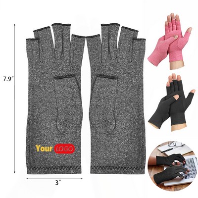 Breathable Cotton Compression Half-Finger Gloves