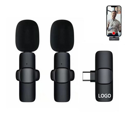 2pcs Lightweight Discreet ABS Wireless Lavalier Microphone