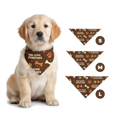 Full Color Cotton Pet Triangle Bandana