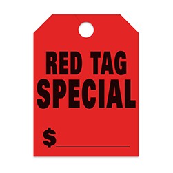 Jumbo Style RED TAG SPECIAL Mirror Hang Tag