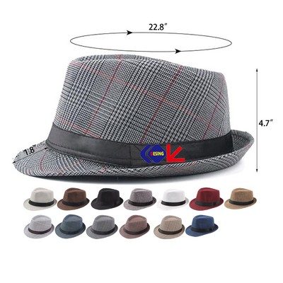 Short Brim Fedora Classic Summer Beach Sun Hat