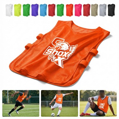 Unisex Custom Training Pinnies With Elastic Side