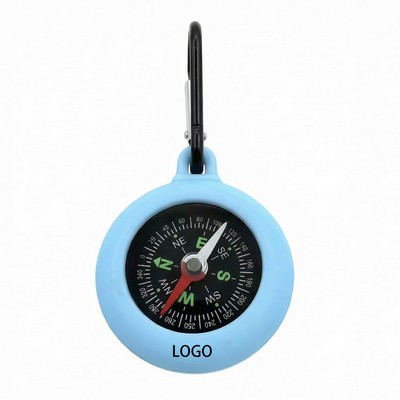 Portable Silicone Compass With Carabiner