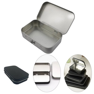 Hinged Rectangular Tin Box
