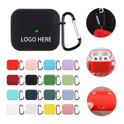Airpods 3 Silicone Bluetooth Earphone Case With Keychain