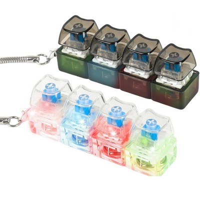 Pbt Plastic Fidget Keyboard Clicker With Led Light
