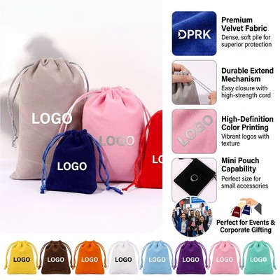 Velvet Drawstring Jewelry Pouches