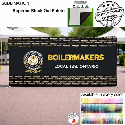 20'W x 8'H EuroFit Tension Fabric Straight Wall Kit, Double Sided Graphics, Superior Blockout Fabric