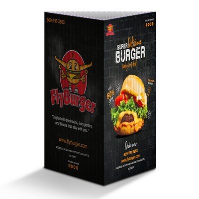 8"x5" Full Color Corrugated Table Tents - 3 Sided