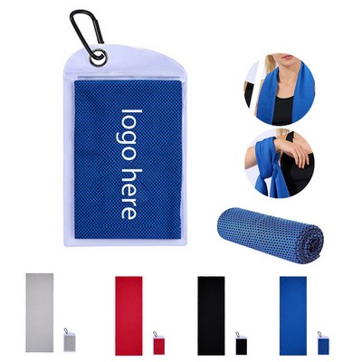 Breathable Cooling Towel With PVC Zip Pocket