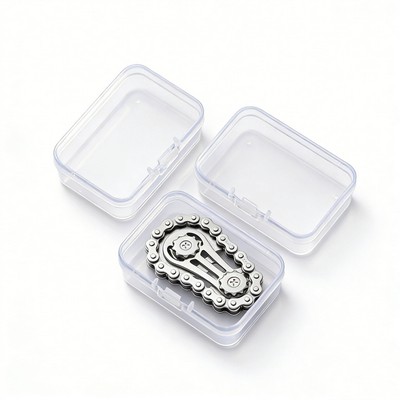 Metal Fidget Spinner Toy, Bicycle Chain Fidget Gyro with Gear Design, Stress Relief Toy in Box