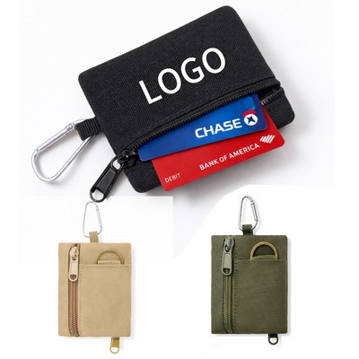 Tactical Canvas Keychain Pouch Wallet