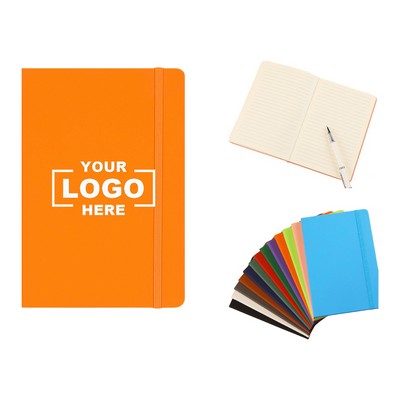 6 x 8" PU Leather Cover Notebook with Elastic-Band