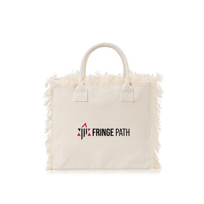 Boho Fringe Cotton Canvas Tote