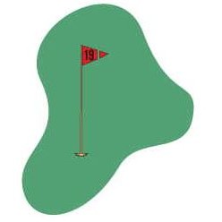 Golf Course Promotional Magnet w/ Strip Magnet (6 Square Inch)