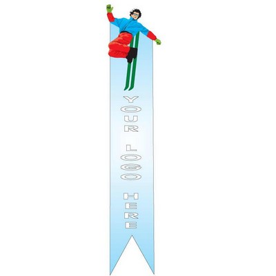 Skier Bookmark w/ Black Back