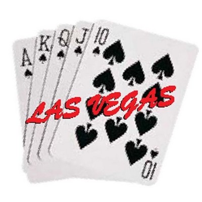 Spades Royal Flush Magnet w/ Full Magnet Back (3 Square Inch)