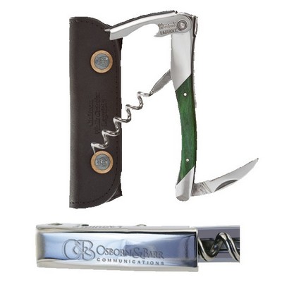 Chateau Laguiole® Waiter's Corkscrew w/Green Stamina Wood Handle