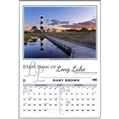 Scenic Treasures Executive 6-Sheet Calendar w/Black Imprint