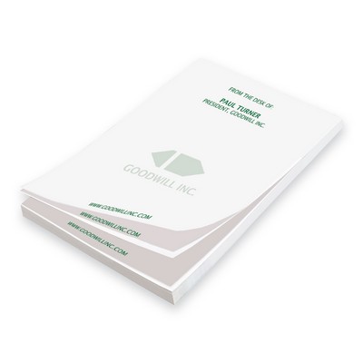 25 Sheet Non Sticky Note Pad (3 3/4"x5 3/4")