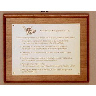 8"x10" Walnut Award With 6-1/2"x8-1/5" Plate