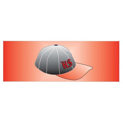 Baseball Cap Panoramic Badge w/ Bar Pin (1.625"x4.625")