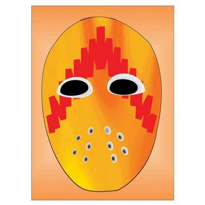 Hockey Mask Metal Photo Magnet w/ Magnetic Back (2 1/2"x3 1/2")