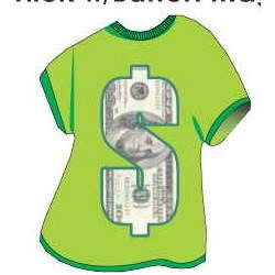 Dollar Sign $100 Bill T-Shirt Mighty Mini Magnet