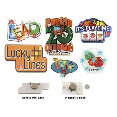 Custom Blinking LED Lapel Pins (1")