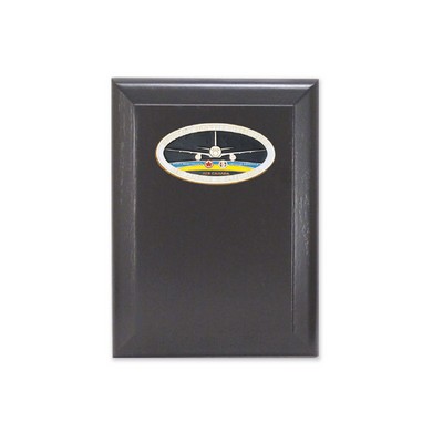 Black Lacquer Wood Plaque w/Beveled Edges (7" x 9")