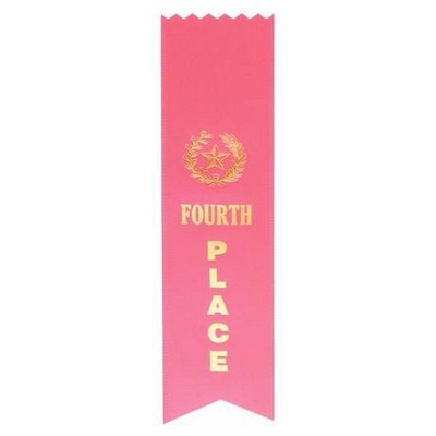 FOURTH PLACE Ribbon - Pinked Top - Pink - 2" x 8" long