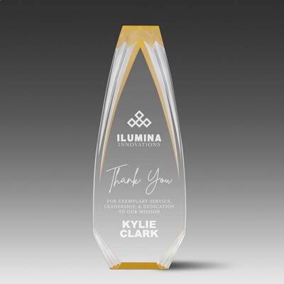 Diamond Carved Obelisk Stand Up Award™ (3-3/8"x9"x1")