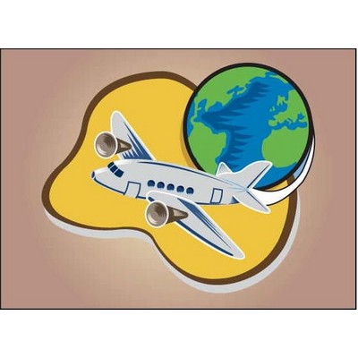 Prop Plane Rectangle Metal Photo Magnet (2"x3")