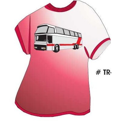 Commercial Bus T-Shirt Acrylic Coaster w/Felt Back