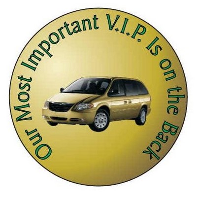 Mini Van Round Hand Mirror (2½" Diameter)